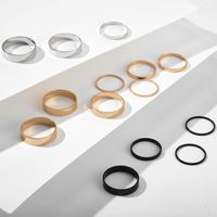 New Ring Creative Fashion Tri-color Thickness Ring 14-piece Joint Ring main image 4