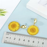 Jewelry Dried Flower Earrings Resin Earrings Eternal Flower Earrings Epoxy Chrysanthemum Earrings main image 4