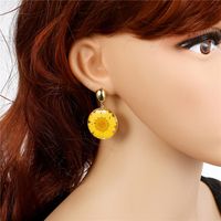 Jewelry Dried Flower Earrings Resin Earrings Eternal Flower Earrings Epoxy Chrysanthemum Earrings main image 5
