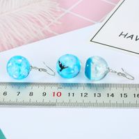 Jewelry Earrings Blue Sky White Cloud Ball Earrings Korea New Starry Bird Earrings Resin main image 6