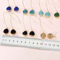 Jewelry Simple Earrings Imitation Natural Stone Earrings Round Small Crystal Bud Resin Earrings main image 4