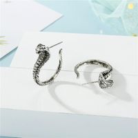 Retro Snake Earrings Korea Earrings Foreign Trade Ancient Silver Cobra Earrings Alloy Earrings main image 3