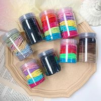 100 Hair Ropes Korean Color Macaron Rubber Band Seamless Headband main image 3