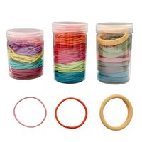 100 Hair Ropes Korean Color Macaron Rubber Band Seamless Headband main image 6