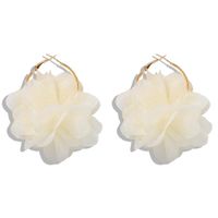 Korea New Fashion Hard Yarn Flower Earrings Exquisite Ear Jewelry Wholesale sku image 1
