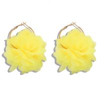 Korea New Fashion Hard Yarn Flower Earrings Exquisite Ear Jewelry Wholesale sku image 2