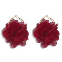 Korea New Fashion Hard Yarn Flower Earrings Exquisite Ear Jewelry Wholesale sku image 7