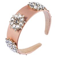 Baroque Fashion Full Diamond Multicolor Headband Prom Show Hair Accessories Flower Geometric Simple Hair Hoop sku image 3