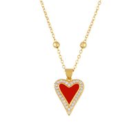 Personalized Sweater Chain Fashion Jewelry Necklace Retro Love Peach Heart Pendant Necklace Wholesales Fashion sku image 1