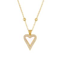 Personalized Sweater Chain Fashion Jewelry Necklace Retro Love Peach Heart Pendant Necklace Wholesales Fashion sku image 3