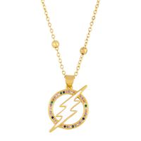 New Fashion Round Cross Pendant Necklace Jewelry Light Luxury Necklace Wholesale sku image 9