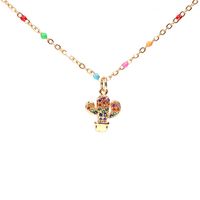 Fashion Oil Drop Stainless Steel Necklace Color Diamond Star Lightning Pendant Necklace Wholesale sku image 3