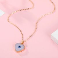 New Style Eye Pendant Necklace Imitation Natural Stone Love Resin Necklace Wholesale sku image 2