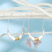 Ornement Personnalisé Rétro Simple Géométrique Europe Et En Amérique Croix Frontière À La Main Enroulement Boucles D'oreilles En Alliage Métallique Boucle D'oreille Boucles D'oreilles sku image 2