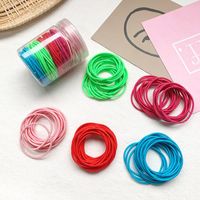 100 Hair Ropes Korean Color Macaron Rubber Band Seamless Headband sku image 5