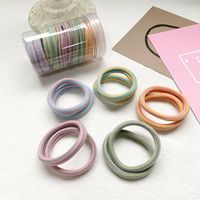 100 Hair Ropes Korean Color Macaron Rubber Band Seamless Headband sku image 1