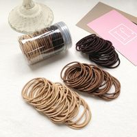 100 Hair Ropes Korean Color Macaron Rubber Band Seamless Headband sku image 6
