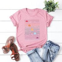 Women's Short Sleeve Printing Casual Fashion Geometric main image 4