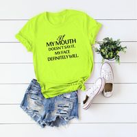 In Stock! Spring And Summer New European And American Women's Clothing  Eaby Hot Letter Short Sleeve Large Size Women's T-shirt main image 4