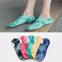 Cotton Socks Tie-dye Half-loop Sweat-absorbent Boat Socks Wholesale main image 2