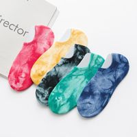 Cotton Socks Tie-dye Half-loop Sweat-absorbent Boat Socks Wholesale main image 6