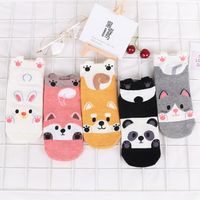 New Socks Wholesale Korean Fashion Female Cotton Socks Cartoon Cute Socks Boat Socks main image 6