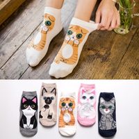 Women&#39;s Cotton Socks Wholesale Cute Cartoon Cat Female Boat Socks Fashion Wild Short Socks main image 1