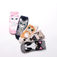 Women&#39;s Cotton Socks Wholesale Cute Cartoon Cat Female Boat Socks Fashion Wild Short Socks main image 4