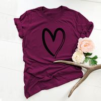 Women's Short Sleeve T-shirts Printing Casual Fashion Cartoon sku image 16
