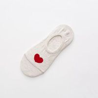 Femelle Coton Chaussettes En Gros De Printemps Et D'été New Love Femmes Bateau Chaussettes Silicone Anti-off Bouche Peu Profonde Invisible Absorption De La Transpiration Tout Correspondant sku image 3