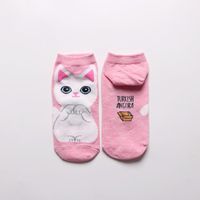 Women&#39;s Cotton Socks Wholesale Cute Cartoon Cat Female Boat Socks Fashion Wild Short Socks sku image 3