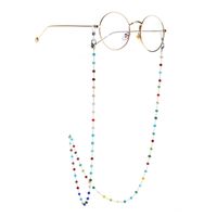 Colorful Round Crystal Stainless Steel Chain Sunglasses Chain Anti-skid Hanging Chain Glasses Chain main image 3