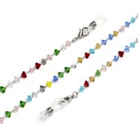 Colorful Triangle Crystal Stainless Steel Chain Sunglasses Chain Anti-skid Hanging Chain Glasses Chain main image 5