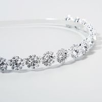 Korean New Fashion Thin-edged Alloy Diamond Super Flash Headband Small Flower-shaped Elegant Cheap Headband Wholesale main image 4