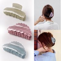 Korean New Fashion Large Acrylic Grip Clip Printing Cheap Hairpin Wholesale main image 5