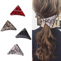 Neue Kopf Bedeckungen, Japanische Haarschmuck, Acetat-gold Pulver, Haarnadeln, Friseur Clip, Dreieckige Geometrische Greif Clip, Angepasst 2021 main image 1