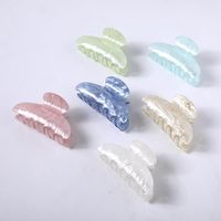 New Fashion Simple Acrylic Marble Pattern Cheap Grab Clip Wholesale main image 2