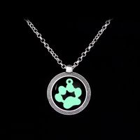 New Fashion Round Cat Claw Necklace European And American Creative Cute Pet Luminous Dog Claw Pendant Necklace main image 4