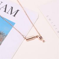 Simple Style Wine Bottle Alloy Copper Plating Women's Necklace main image 4