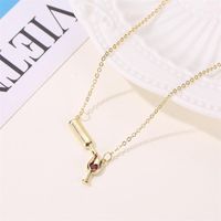 Simple Style Wine Bottle Alloy Copper Plating Women's Necklace main image 5