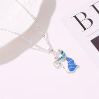 New Fashion Sweet Cat Pendant Necklace Female Hollow Diamond Necklace Wholesale main image 5