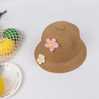 Straw Hat Summer Cute Sun Hat Fashion Sunscreen Cool Hat Baby Hat sku image 1