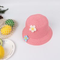 Straw Hat Summer Cute Sun Hat Fashion Sunscreen Cool Hat Baby Hat sku image 3