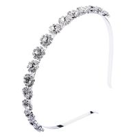 Korean New Fashion Thin-edged Alloy Diamond Super Flash Headband Small Flower-shaped Elegant Cheap Headband Wholesale sku image 1