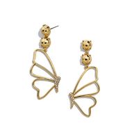 New Gold-plated Zircon Fashion Butterfly Earrings For Women Wholesale sku image 1