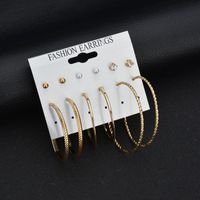 Nueva Moda Coreana 6 Pares De Traje De Perlas Pendientes Grandes Círculo Yiwu Nihaojewelry Al Por Mayor main image 1