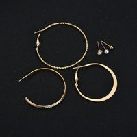 New Korean Fashion 6 Pair Board Pearl Suit Large Circle Earrings Yiwu Nihaojewelry Wholesale main image 6