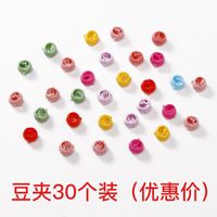 100 Pieces Of Colorful Flower Hairpin Beanie Clips Korean Girls Small Hair Clips sku image 2