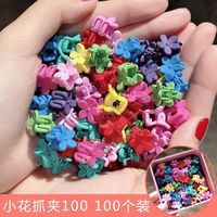 100 Pieces Of Colorful Flower Hairpin Beanie Clips Korean Girls Small Hair Clips sku image 28