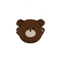 New Fashion Cute Bear Canvas Student Shoulder Bag Mobile Phone Bag Cute Cute Embroidery Cartoon Bag main image 3